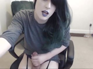 Goth Trap has Fun Playing on Webcam