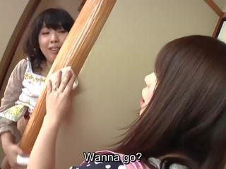 Subtitled Japanese risky adult clip with erotic mother in law