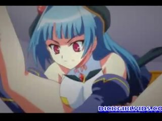 Adorable hentai tranny deep fucked