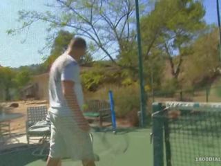 800dad - pawg jaye róża slam pieprzony na tenis sąd