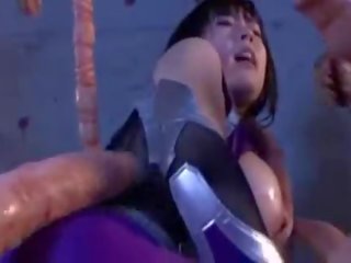 Huge freaky tentacle fucks big Titty asian sex clip slut wet puss